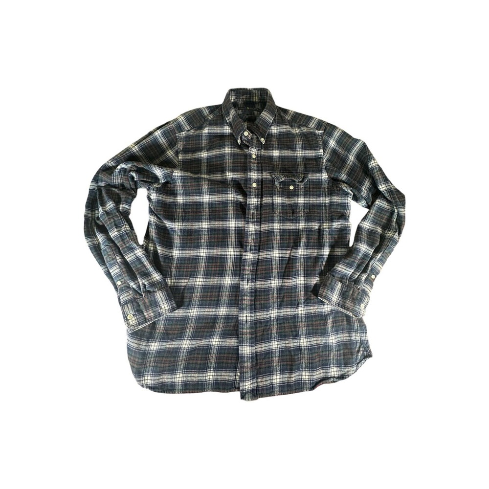 Ralph Lauren Shirt Adult Large Green Red Tartan Plaid Flannel Soft Outdoor Mens